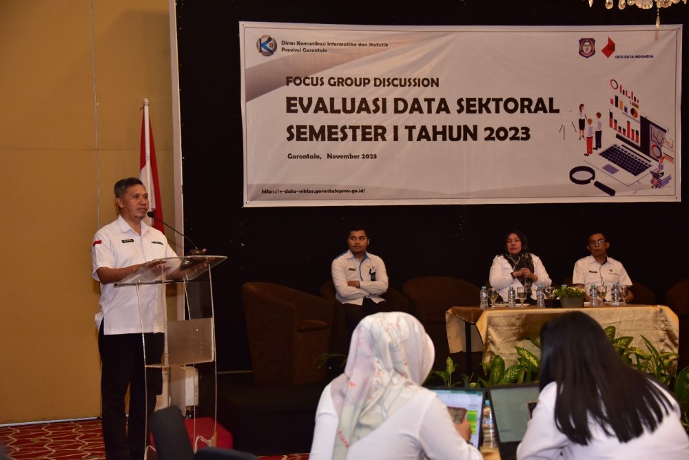 Diskominfotik Gorontalo Evaluasi Data Sektoral Semester I Tahun 2023  